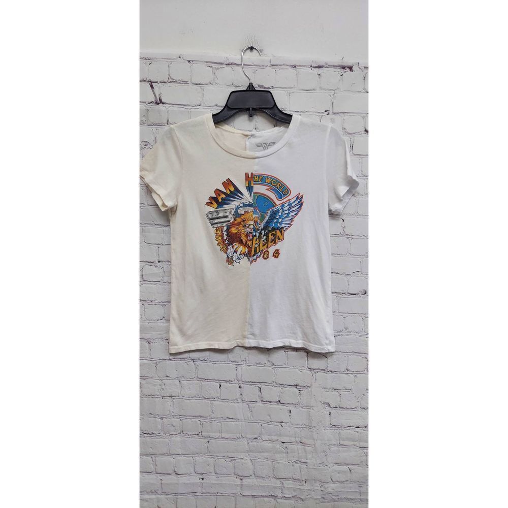 Van Halen The World Short Sleeve Two Tone Color Block Concert Tee T Shirt S